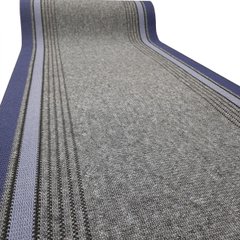 Доріжка килимова безворсова "Дарничанка" синя, шириною 60см