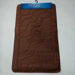 Комплект килимків для ванної кімнати RELANA 60*100+60*50СМ! Т.коричневий. Змійка