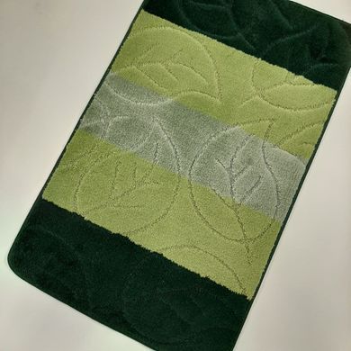 Комплект килимків для ванної кімнати RELANA 60*100+60*50СМ! Лист. Зелений