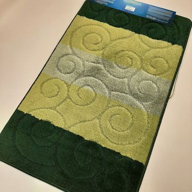 Комплект килимків для ванної кімнати RELANA 60*100+60*50СМ! Вензель. Зелений