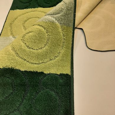 Комплект килимків для ванної кімнати RELANA 60*100+60*50СМ! Вензель. Зелений