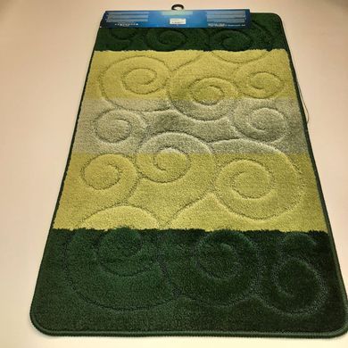 Комплект килимків для ванної кімнати RELANA 60*100+60*50СМ! Вензель. Зелений