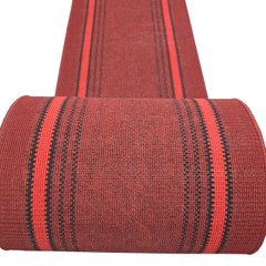 Доріжка килимова безворсова "Дарничанка" червона, шириною 60см