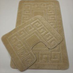 Комплект килимків для ванної кімнати RELANA 60*100+60*50СМ! Золотий. Орнамент