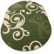 Килим овальний зелений LEGENDA 0391 green (ALBAYRAK) 2,0м на 3,0м