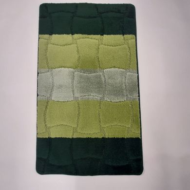 Комплект килимків для ванної кімнати RELANA 60*100+60*50СМ! Квадрат. Зелений
