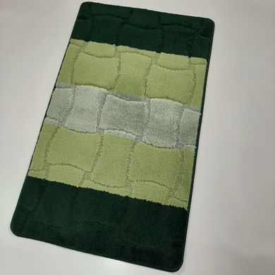 Комплект килимків для ванної кімнати RELANA 60*100+60*50СМ! Квадрат. Зелений
