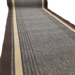 Доріжка килимова безворсова "Дарничанка" чорна, шириною 60см