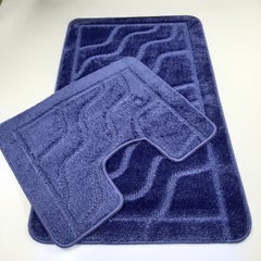 Комплект килимків для ванної кімнати RELANA 60*100+60*50СМ! Синій NEW