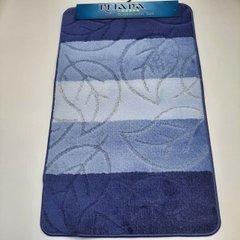 Комплект килимків для ванної кімнати Relana 60*100+60*50СМ! Лист. Синій