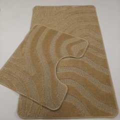 Комплект килимків для ванної кімнати FREE STYLE 60*100+60*50СМ! золото