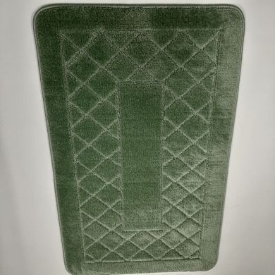 Комплект ковриков для ванной комнаты RELANA 60*100+60*50СМ! Фисташковый. Ромбы