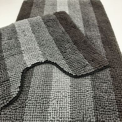 Комплект килимків Лапша для ванної кімнати! MAKARON! 60*90 + 60*50см! Сірий